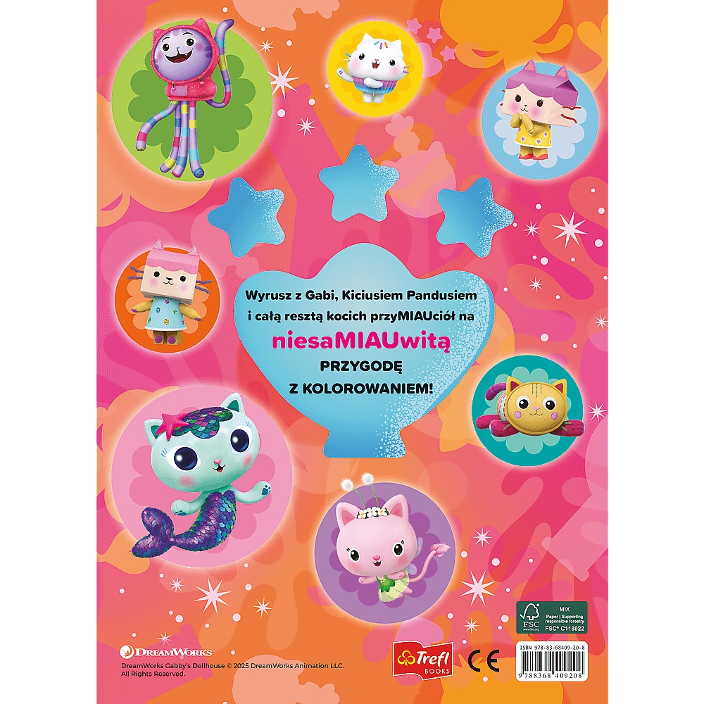 Książka Aktywizująca Koci Domek Gabi, Wyjątkowa Kolorowanka