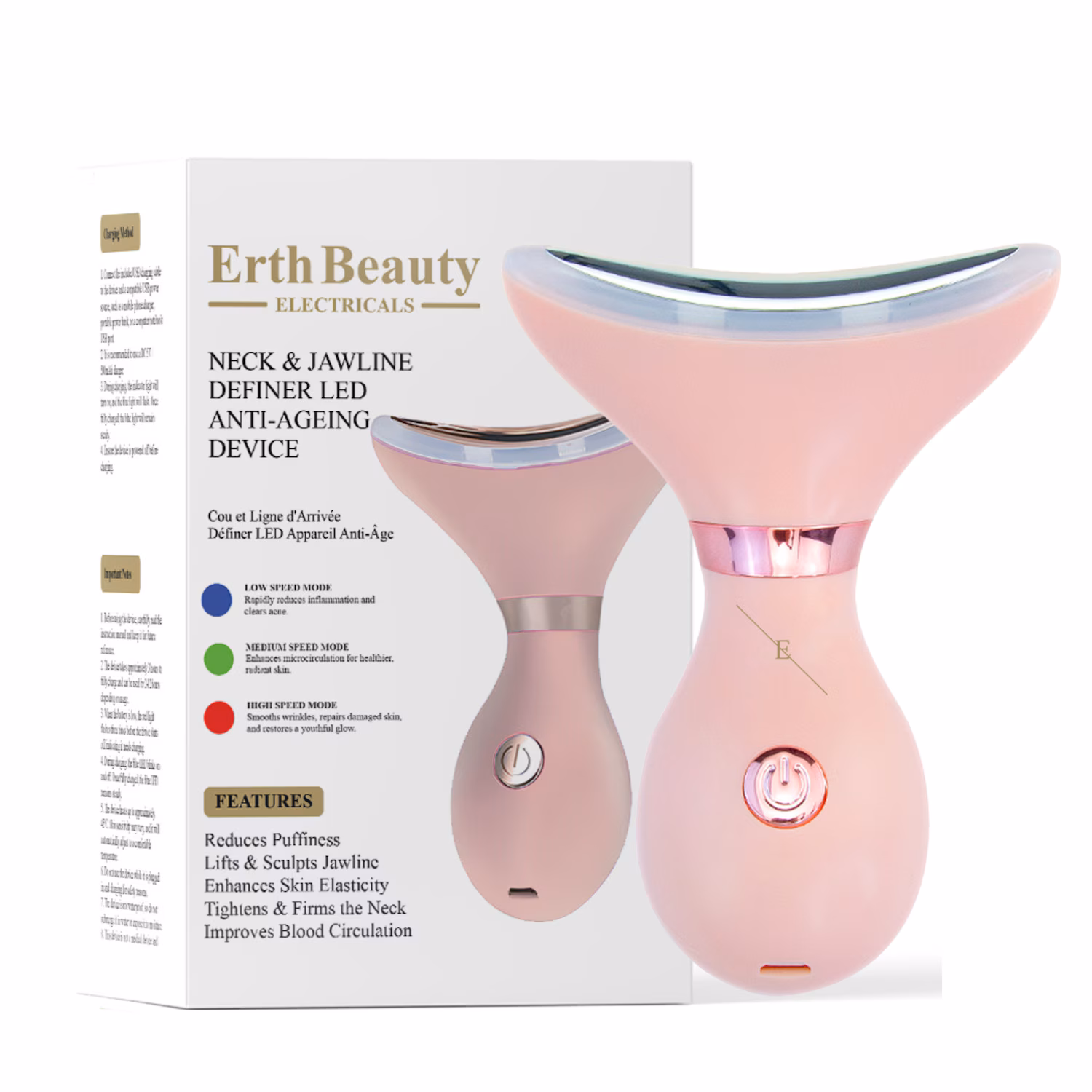 LED Anti-Aging Hals- & Kiefer-Sculptor – Pink