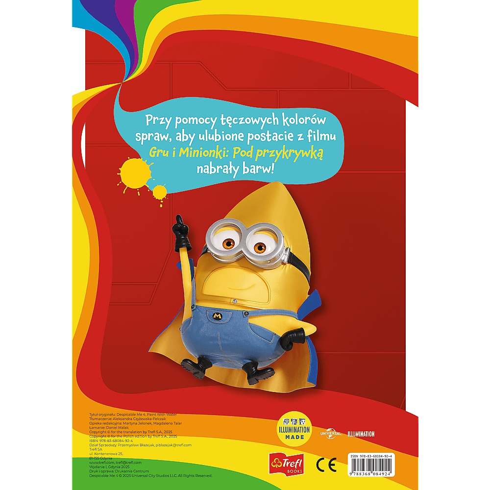 Książka Aktywizująca Minionki, Malowanka Wodna