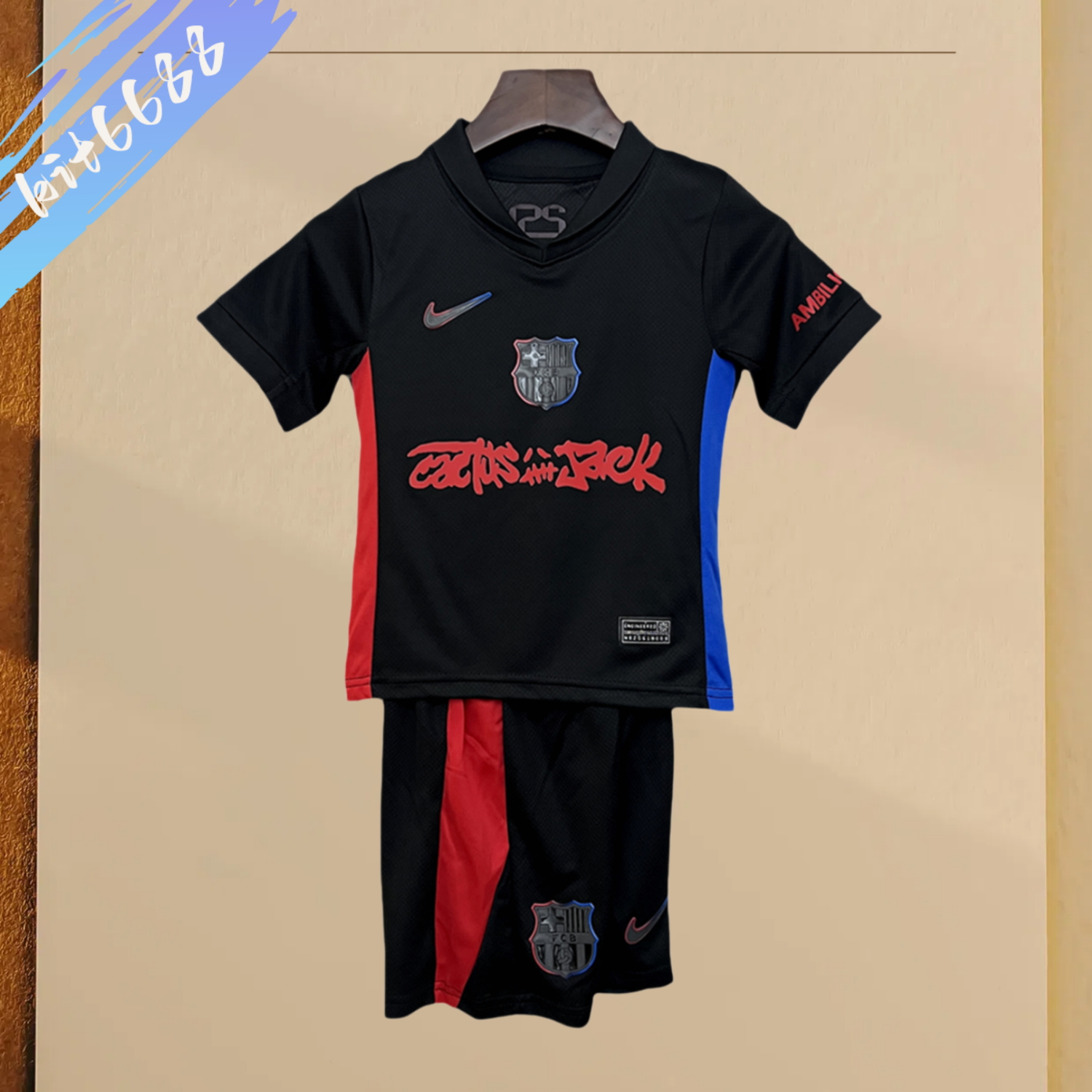 2025/2026 Barcelona Away Kids Kit (Kids Kit socks)