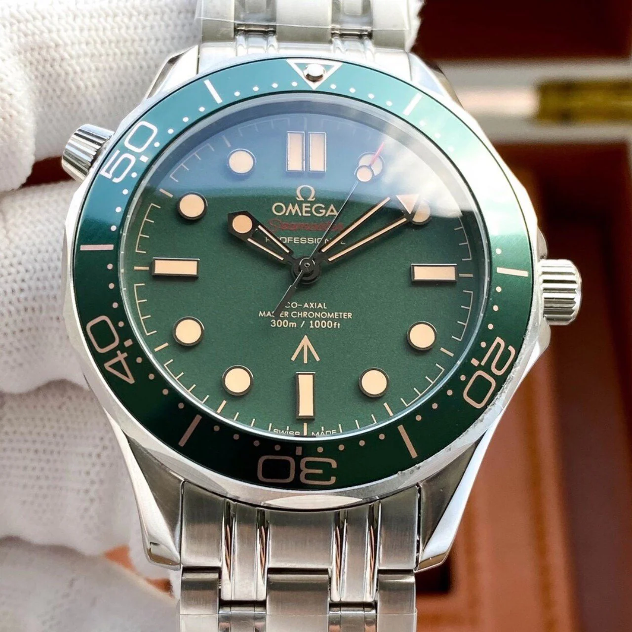Omega Watch SEAMASTER DIVER 300 STAINLESS STEEL KHAKI DIAL