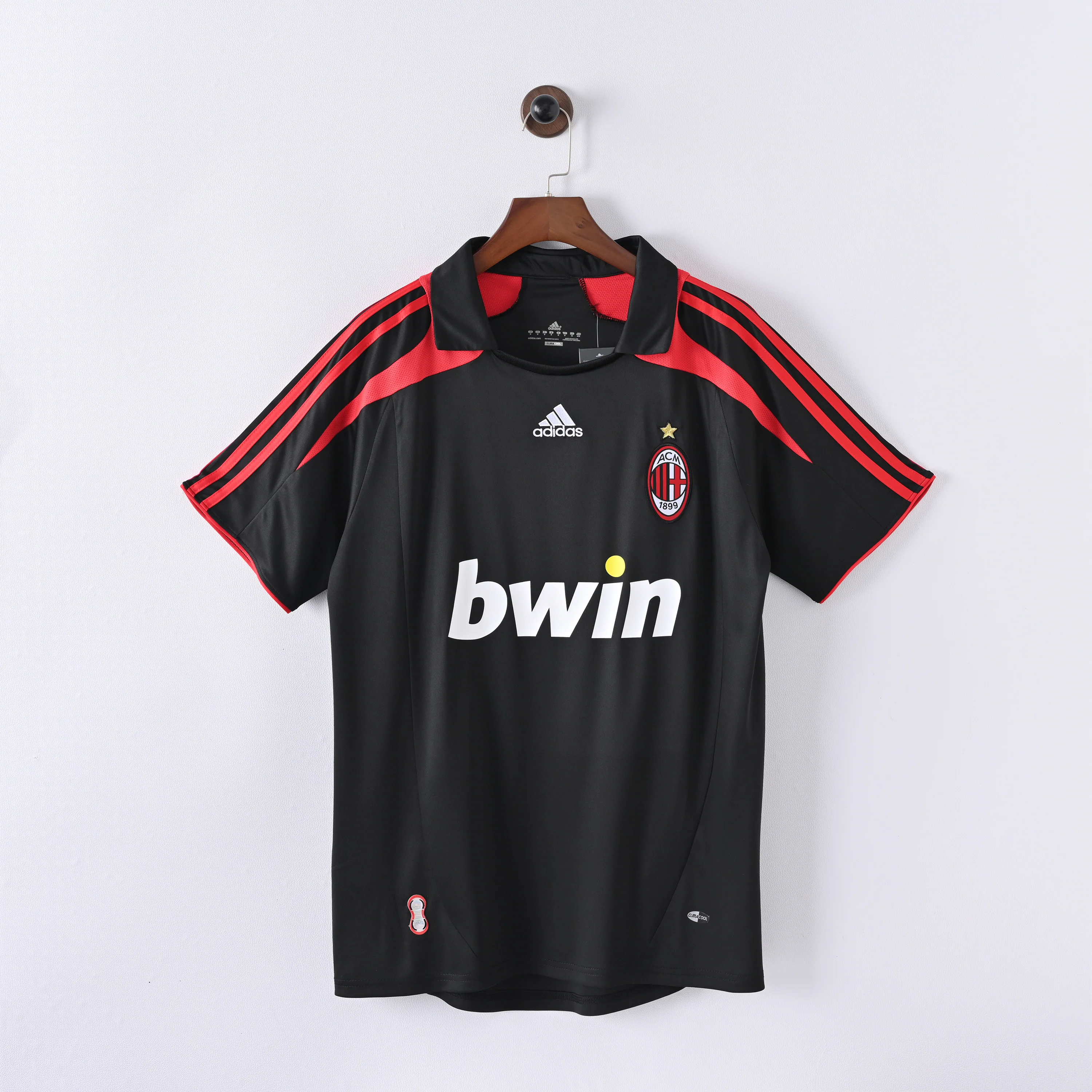 AC Milan Retro Vintage Black Away Jersey Men 2007-2008