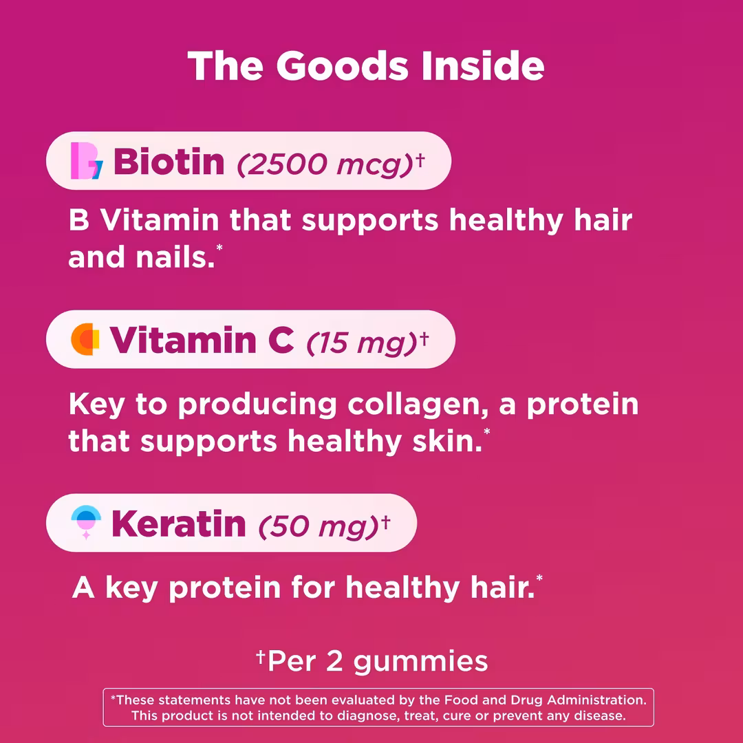 OLLY  Undeniable Beauty Gummy Supplement with Biotin