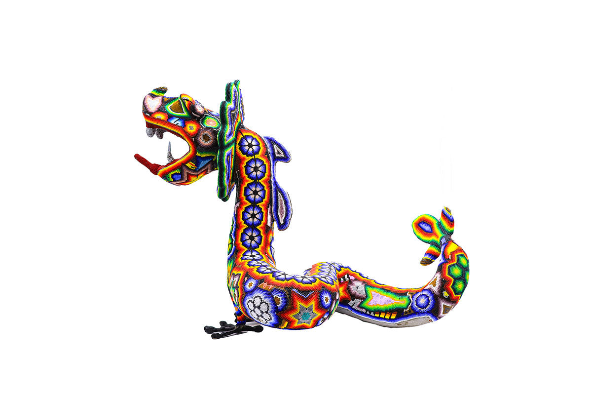 Quetzál Serpiente - Obra de Arte Huichol
