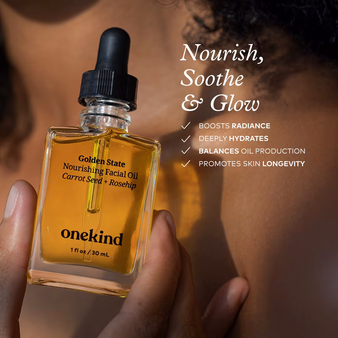 Onekind  Golden State Glow & Hydrate Facial Oil with Rosehip + Carrot Seed