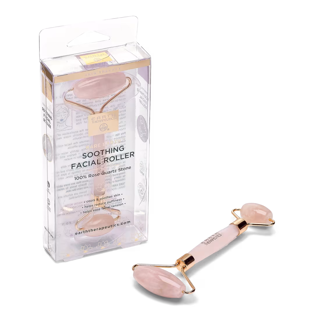 Earth Therapeutics  Soothing Facial Roller Rose Quartz Stone