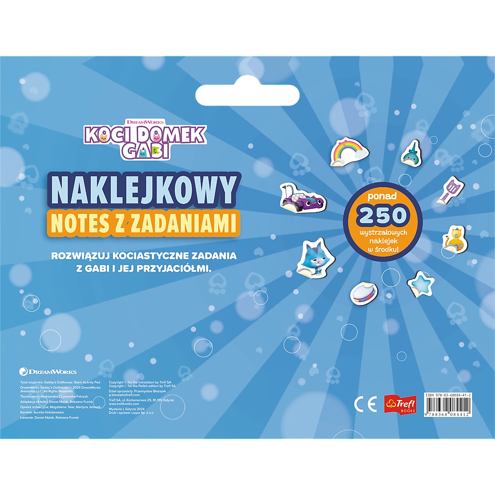 Książka Aktywizująca Koci Domek Gabi. Naklejkowy Notes Z Zadaniami