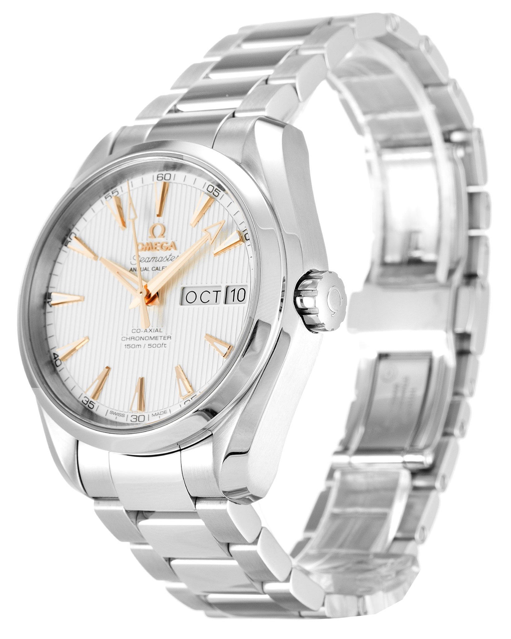 Replica Omega Aqua Terra 150m Gents White Dial Stick Markers 231.10.39.22.02.001 38.5MM