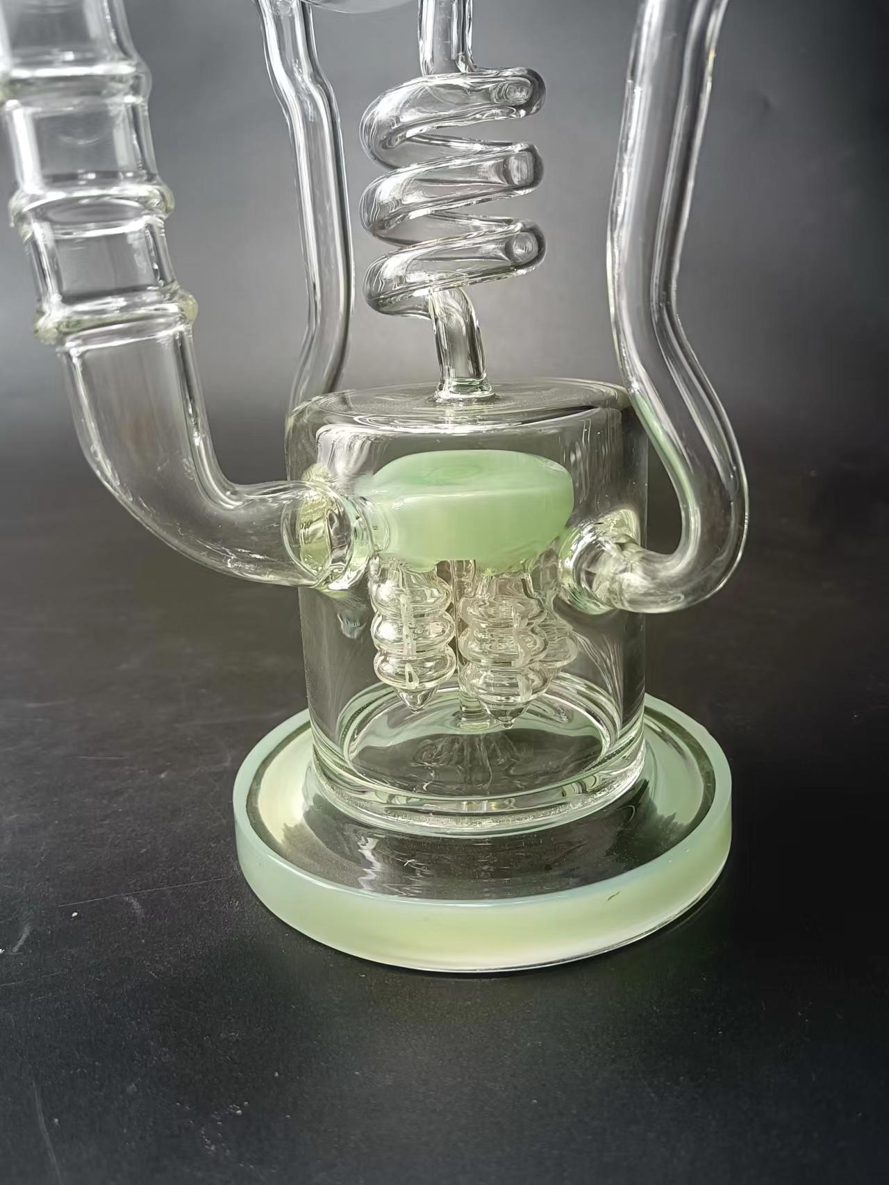 15 Spiral Coil Recycler Bong