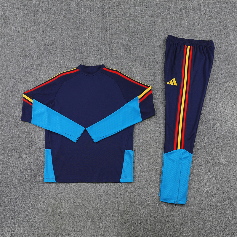 Adult/Kids 2026 Spain Half-Pull Training Football Shirt