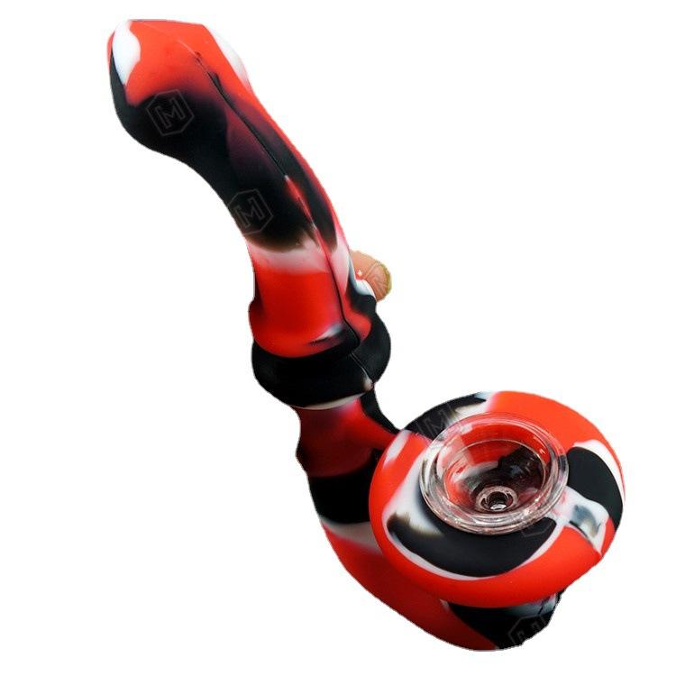 Camouflage Silicone Hand Sherlock Pipe