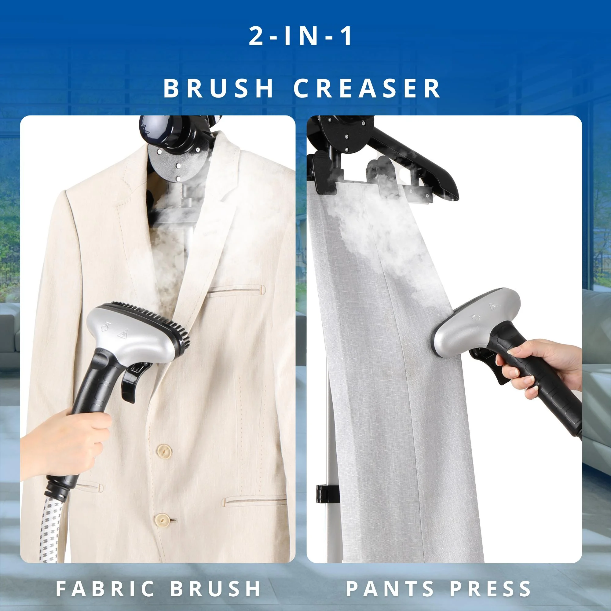 Restored SALAV X3 Professional Garment Steamer, Navy (Refurbished)