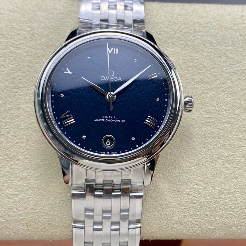 Omega Watch De Ville 34mm Silver Blue Dial