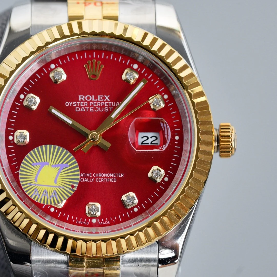 Rolex Watch DATEJUST 41MM TWO-TONE RED DIAL JUBILEE BRACELET Watch