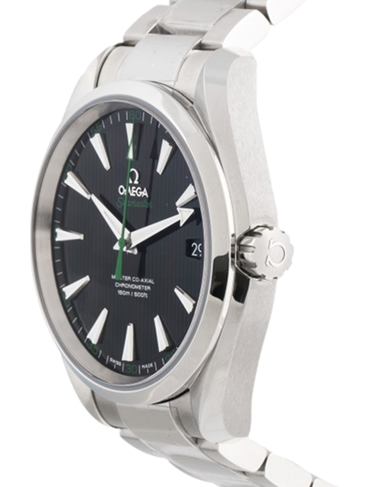 Replica Omega Seamaster Black Dial with Green Accents 231.10.42.21.01.004 41.5MM