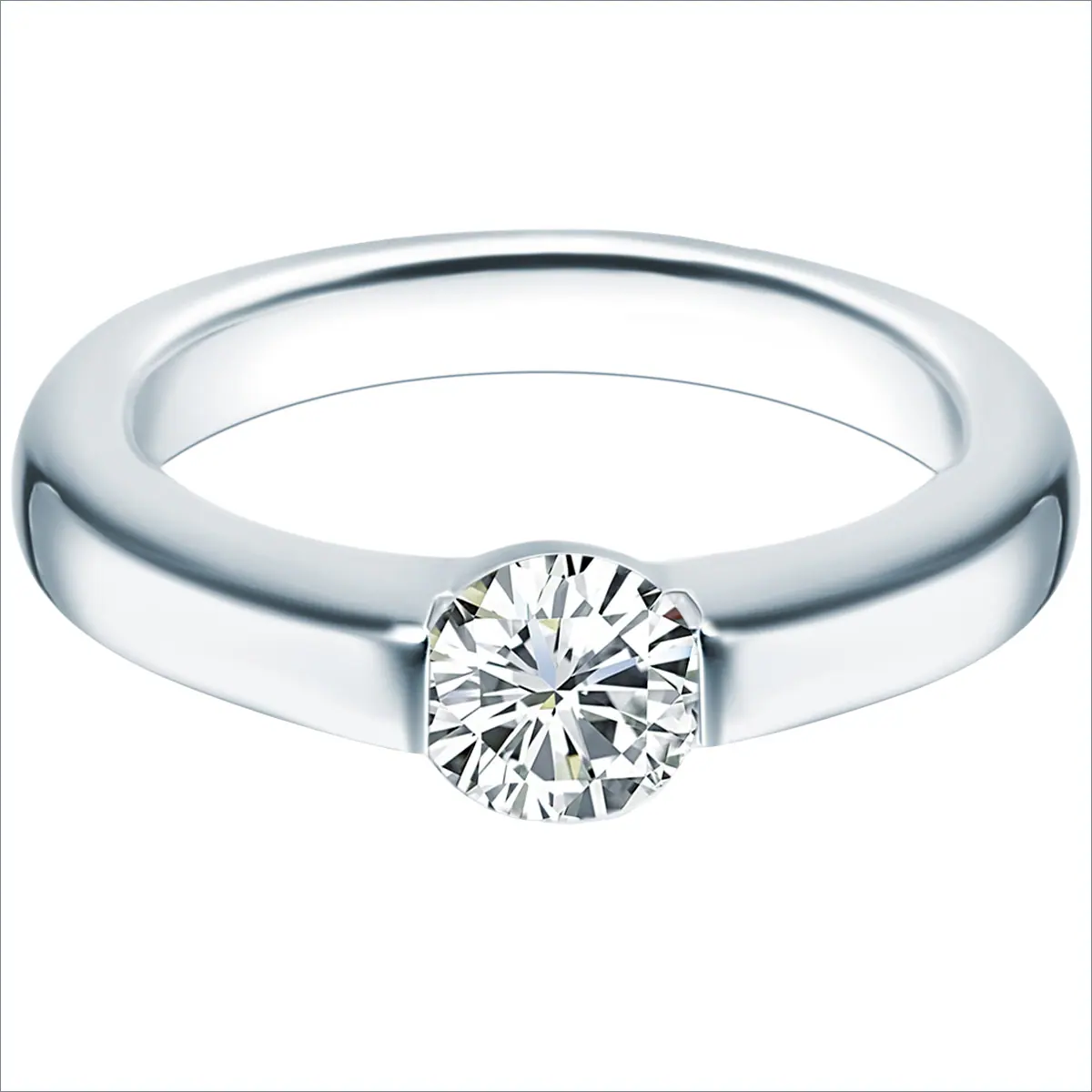 Ring aus Sterling Silber in silber mit Zirkonia