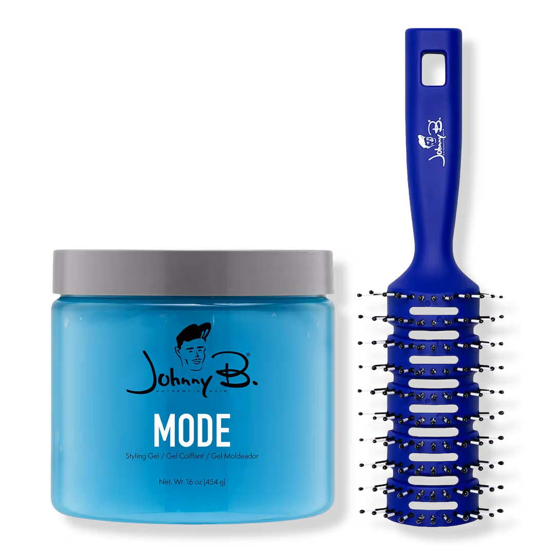 Johnny B. Hair Care  Mode Styling Gel & Brush Bundle