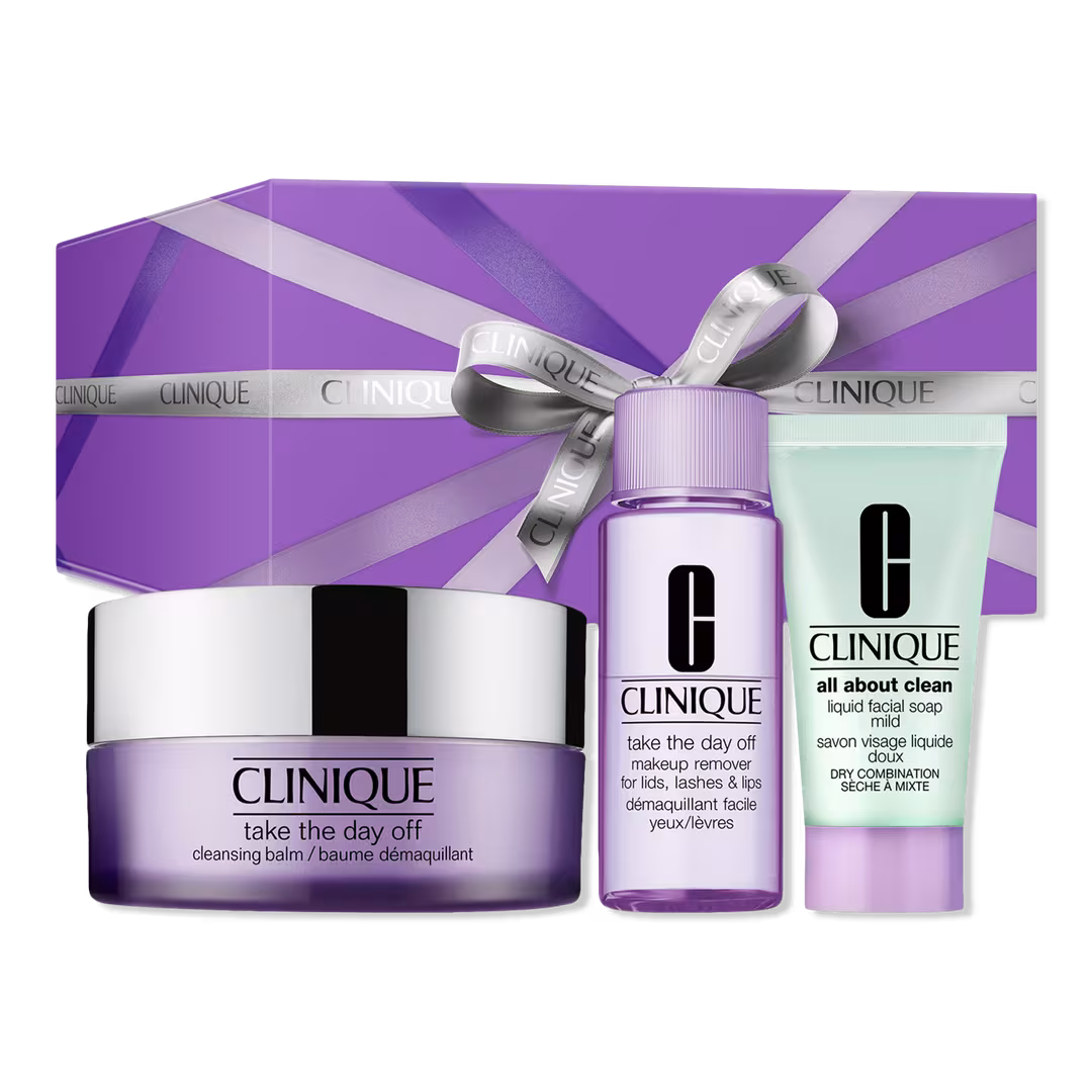 Clinique  3 Piece The Cleansing Edit: Face Cleanser and Makeup Remover Holiday Gift Set