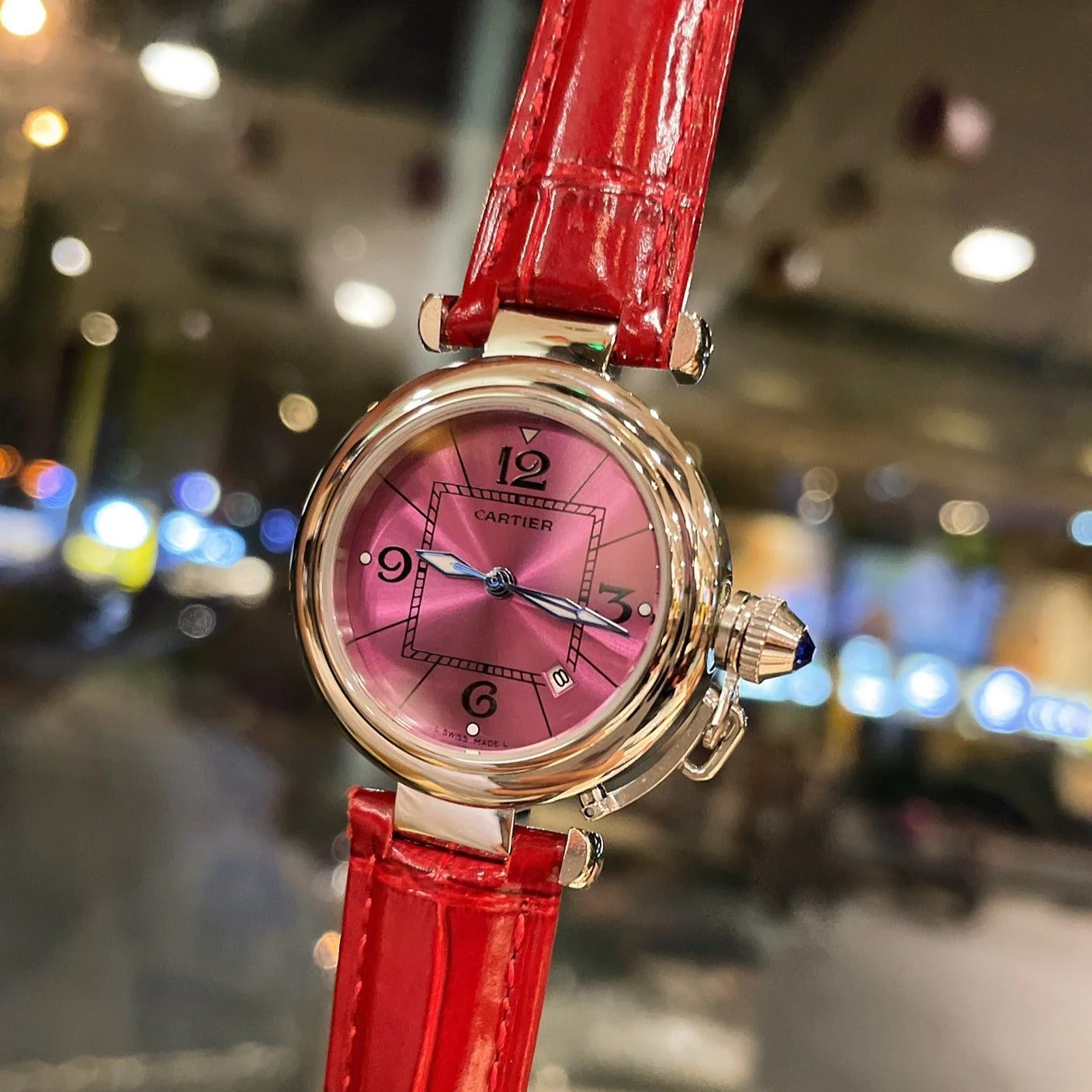 Cartier Watch PASHA DE CARTIER 35MM QUARTZ DARK PINK DIAL