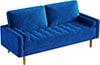 Vesgantti 70?Velvet Sofa for Living Room,3 Seater Couch with with 2 Pillows Upholstered Loveseat,Green