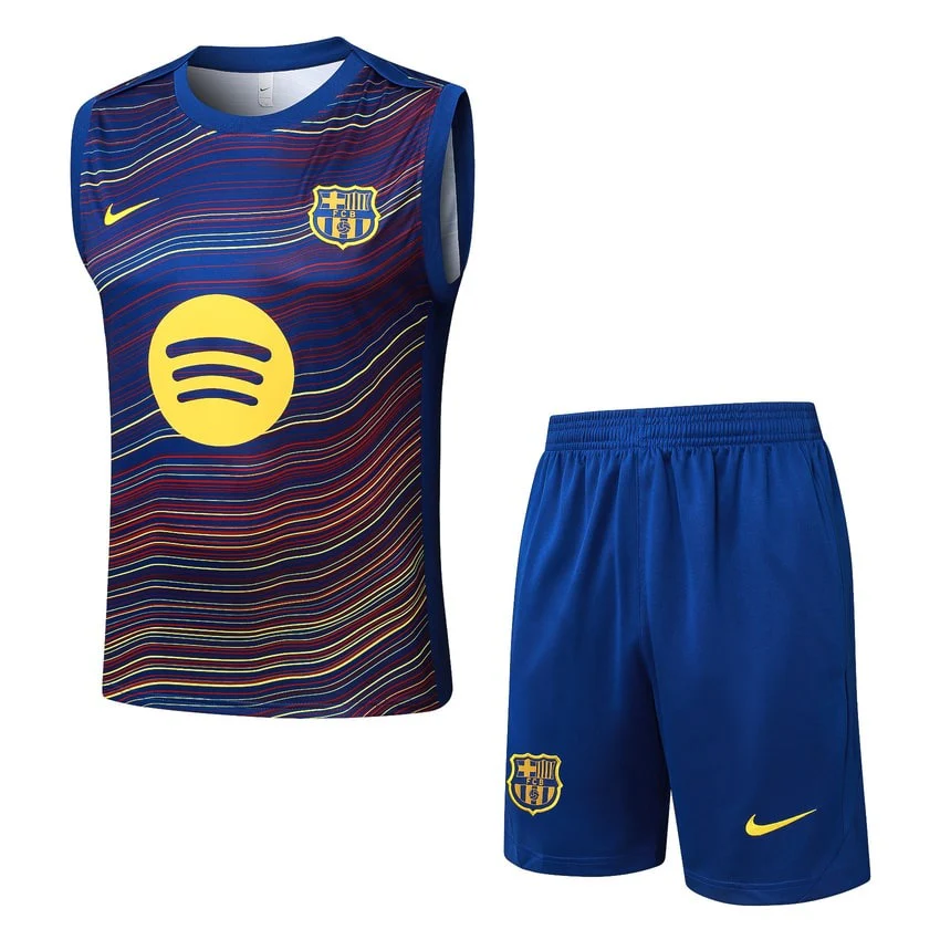 Barcelona Tank Top Shorts Men 2025 2026 Blue