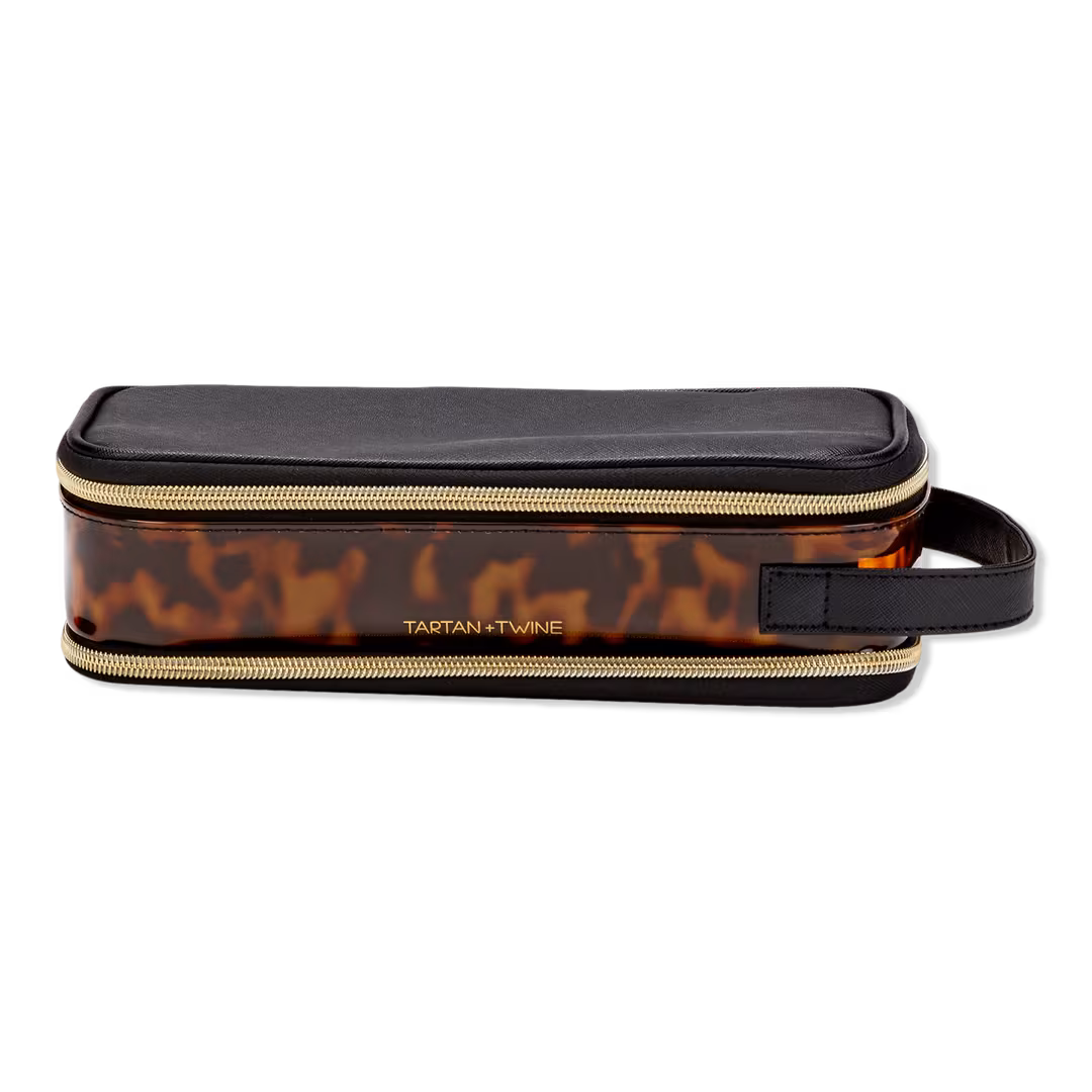 Tartan + Twine  Tortoise Double Zip Brush Case