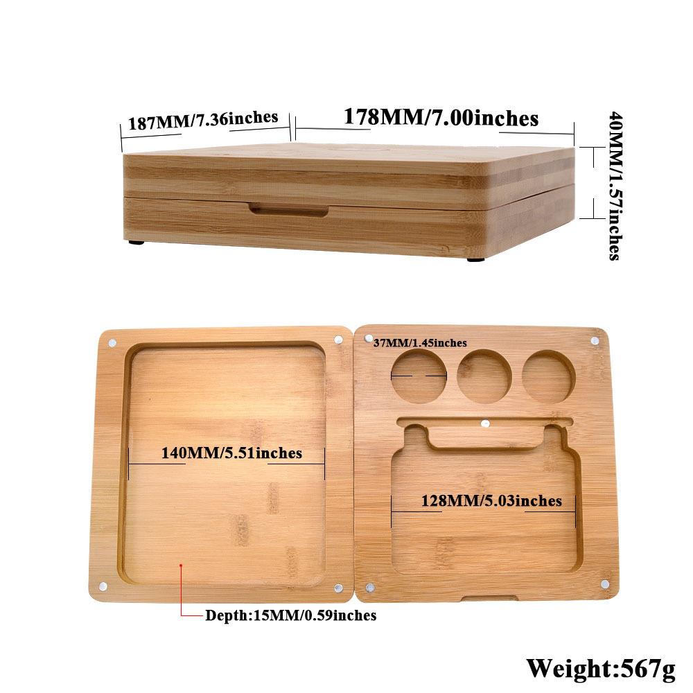 Bamboo Multi Functional Rolling Tray