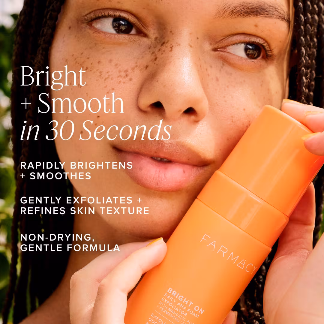 FARMACY  Bright On Daily AHA Foam Exfoliator