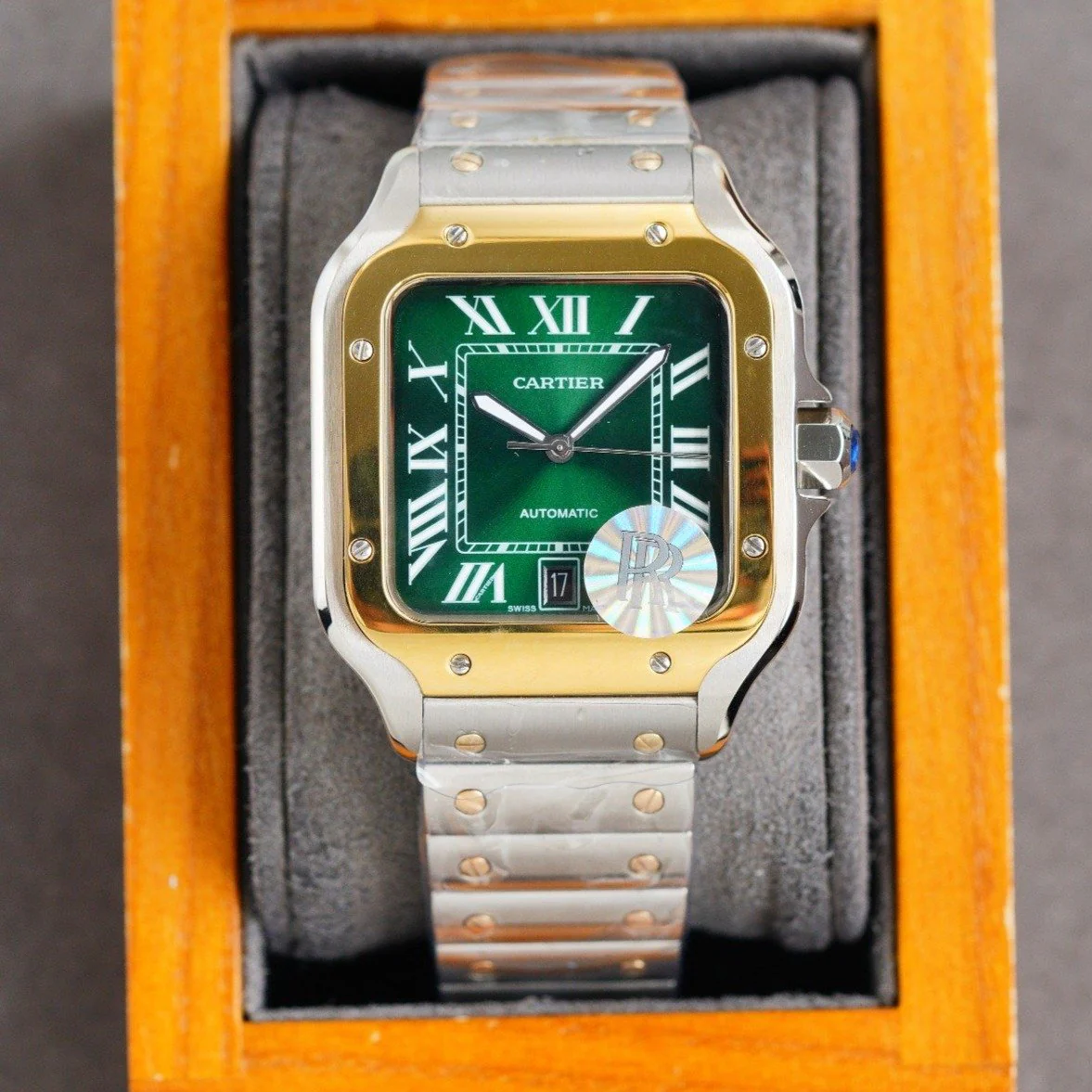 Cartier Watch SANTOS 40MM TWO-TONE GREEN DIAL LIMITED EDITION
