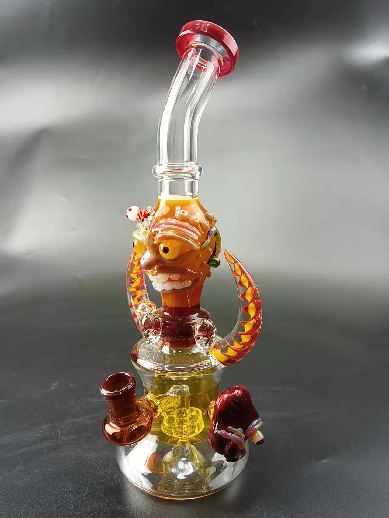 11 Monster Showerhead Perc Glass Bong