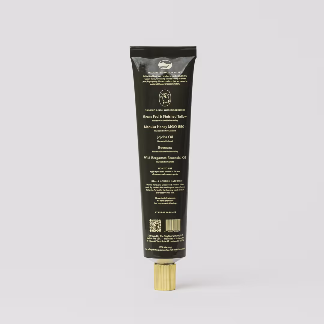 My Neighbor's Tallow  Wild Bergamot Manuka Honey & Tallow Hand Balm