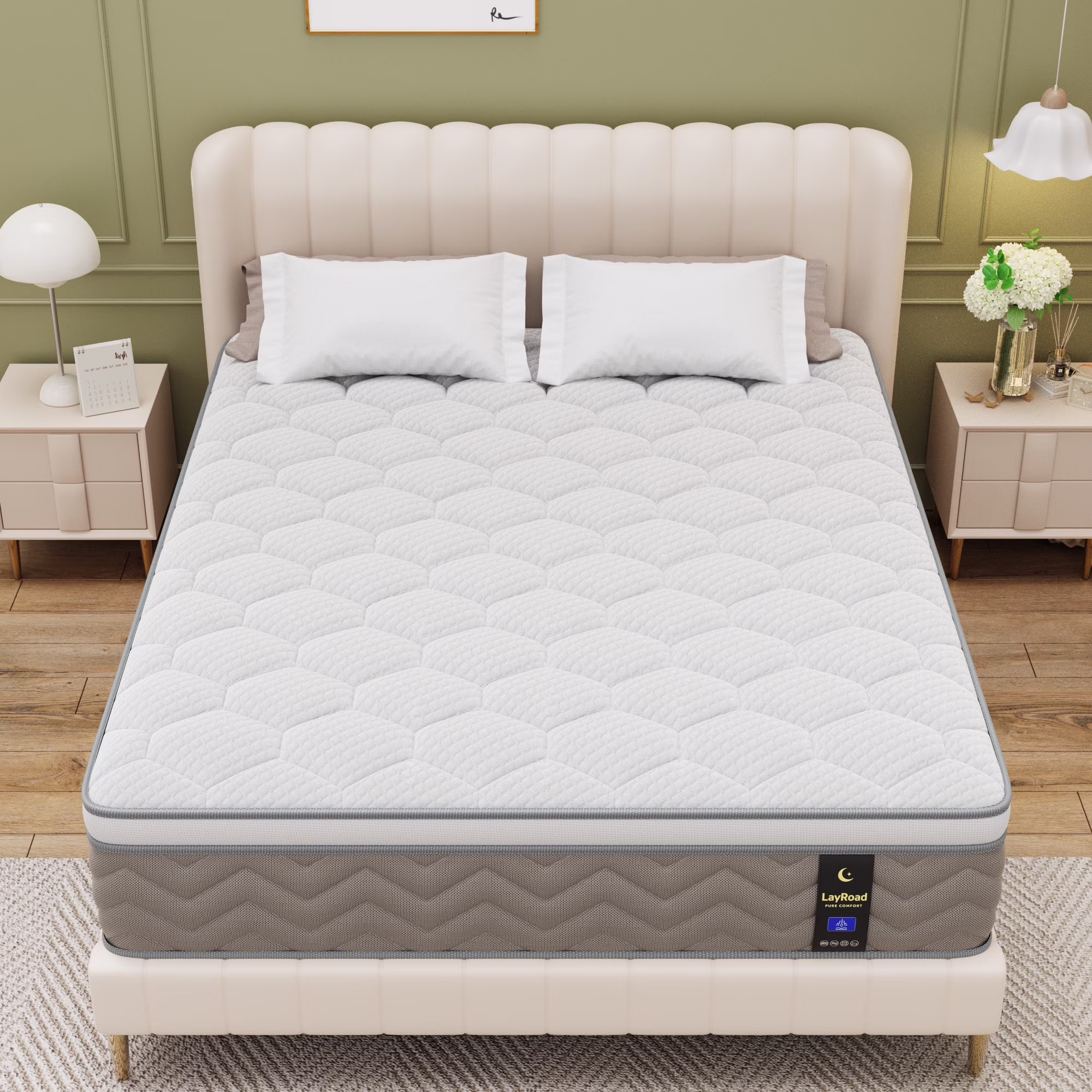 Holaki Queen Mattress, 12 inch Queen Size Medium Firm Memory Foam Hybrid Mattress in a Box, Upgrade Individually Pocket Springs, Pressure Relief, Motion Isolation, CertiPUR-US
