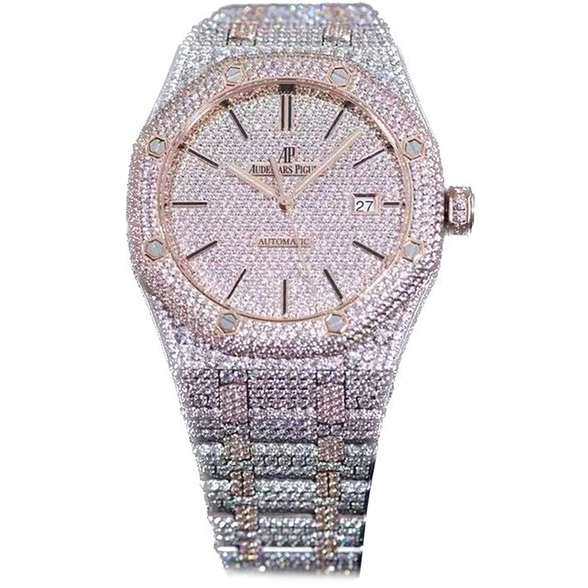 Audemars Piguet Royal Oak Selfwinding 41 mm, Steel/Rose Gold, Gem Set Ref. 15400SR.OO.1220SR.01