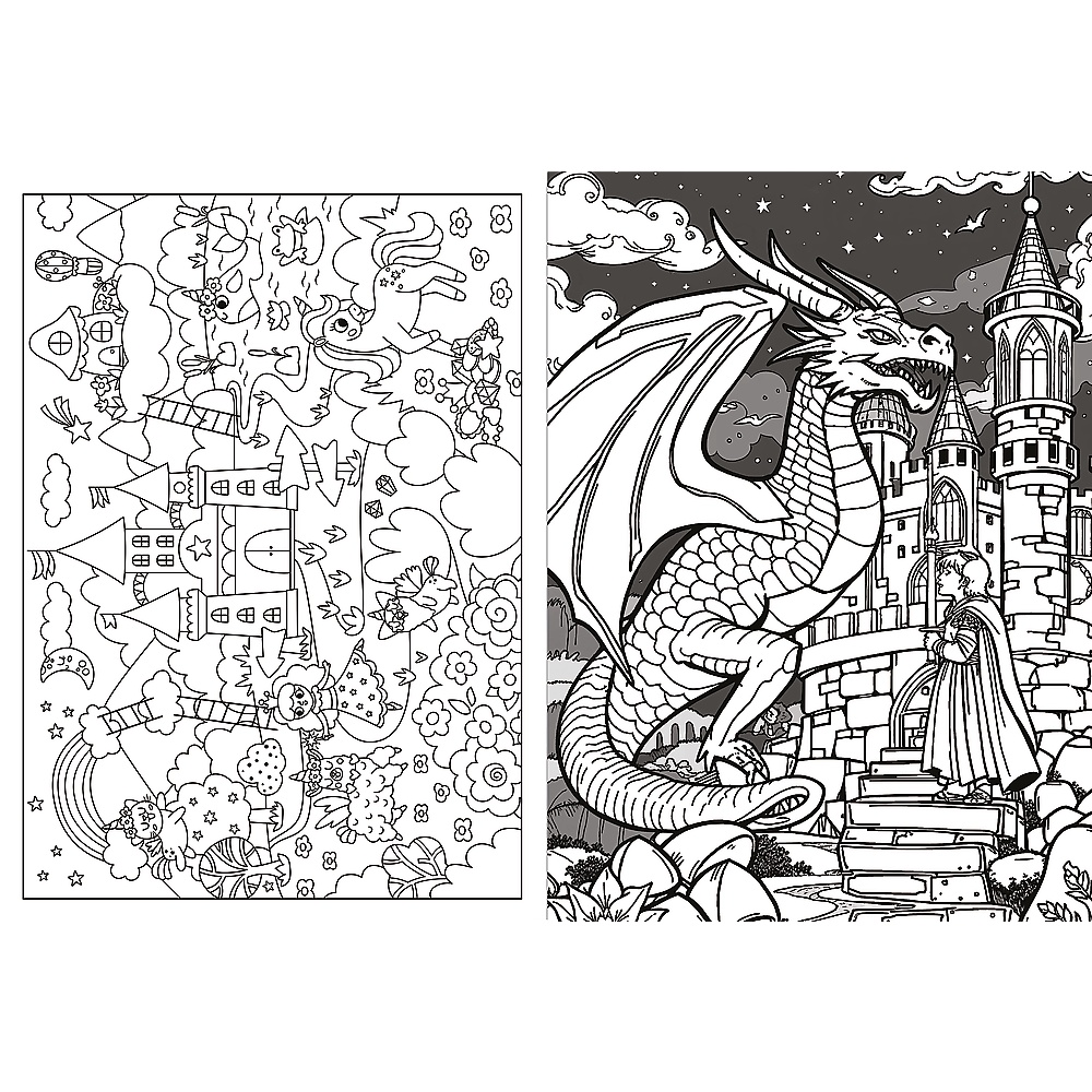 Książka Aktywizująca Świat Fantasy, Kolorowanka