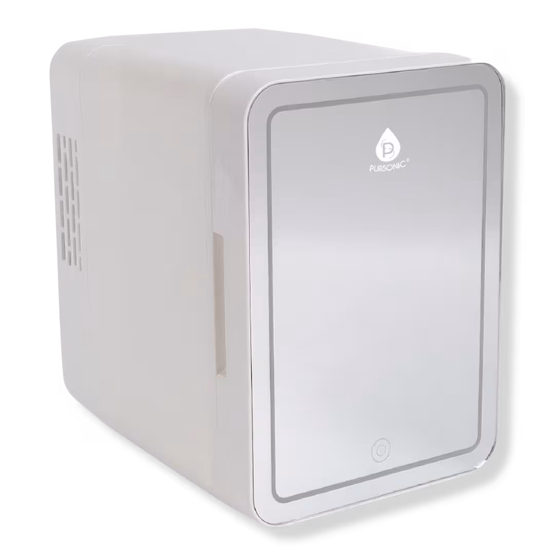 PURSONIC  Mini Beauty Fridge with LED Mirror Door
