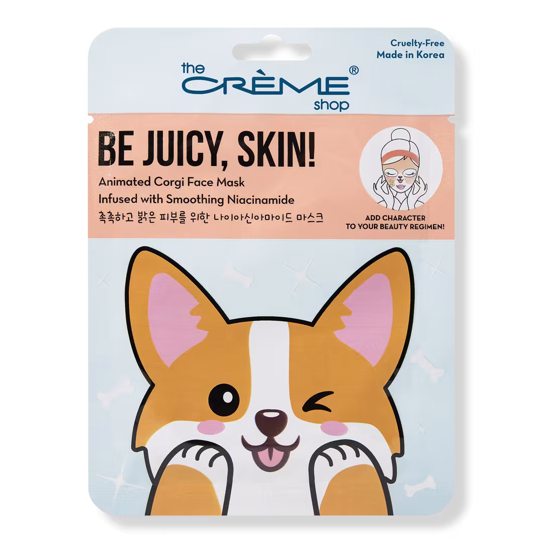 The Crème Shop  Be Juicy, Skin! Animated Corgi Face Mask