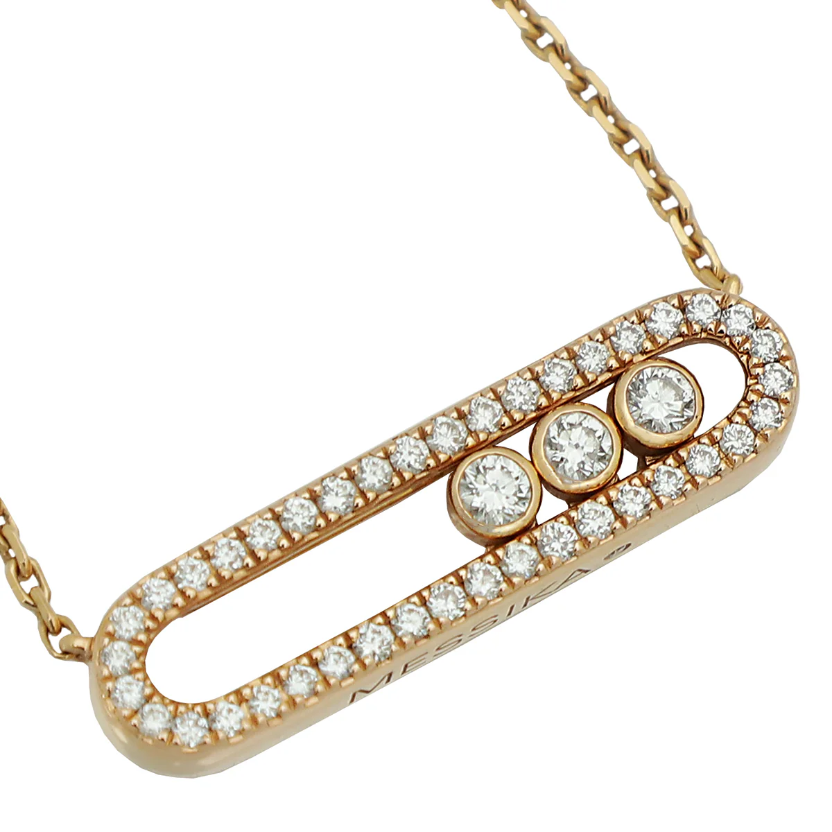 Messika 18K Rose Gold Diamond Baby Move Pavé Necklace