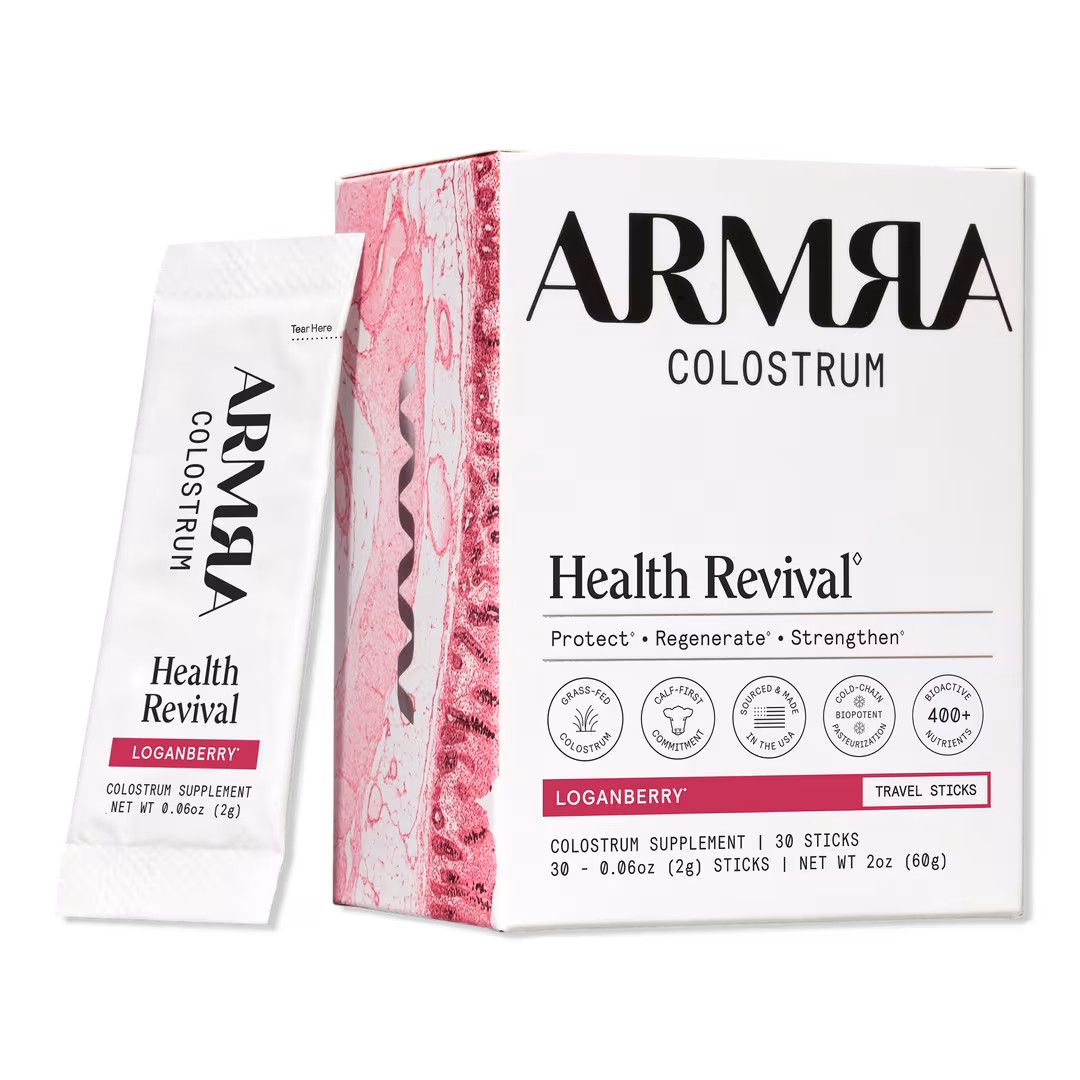 ARMRA Colostrum  Loganberry Health Revival Travel Sticks