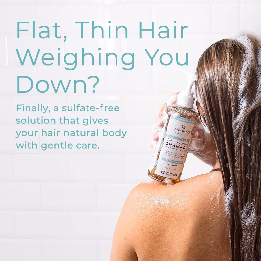 Tree To Tub  Soapberry Thickening Shampoo for Fine & Thin Hair