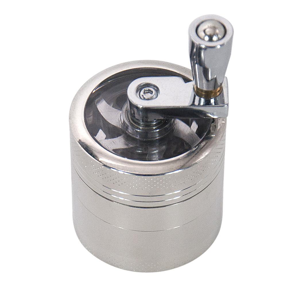 Zinc Alloy 4 Layer Crank Herb Grinder