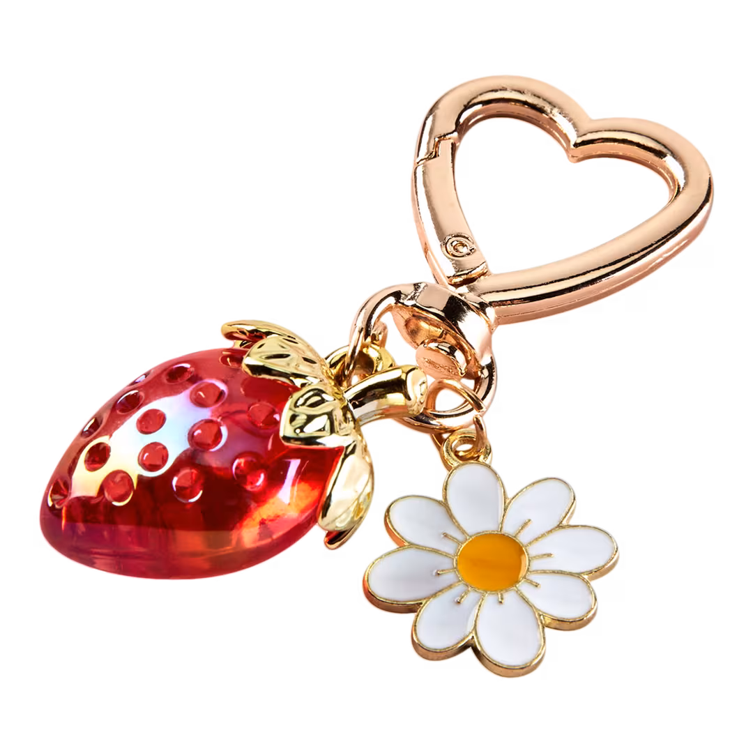 Tartan + Twine  Strawberry Bag Charm/Keychain