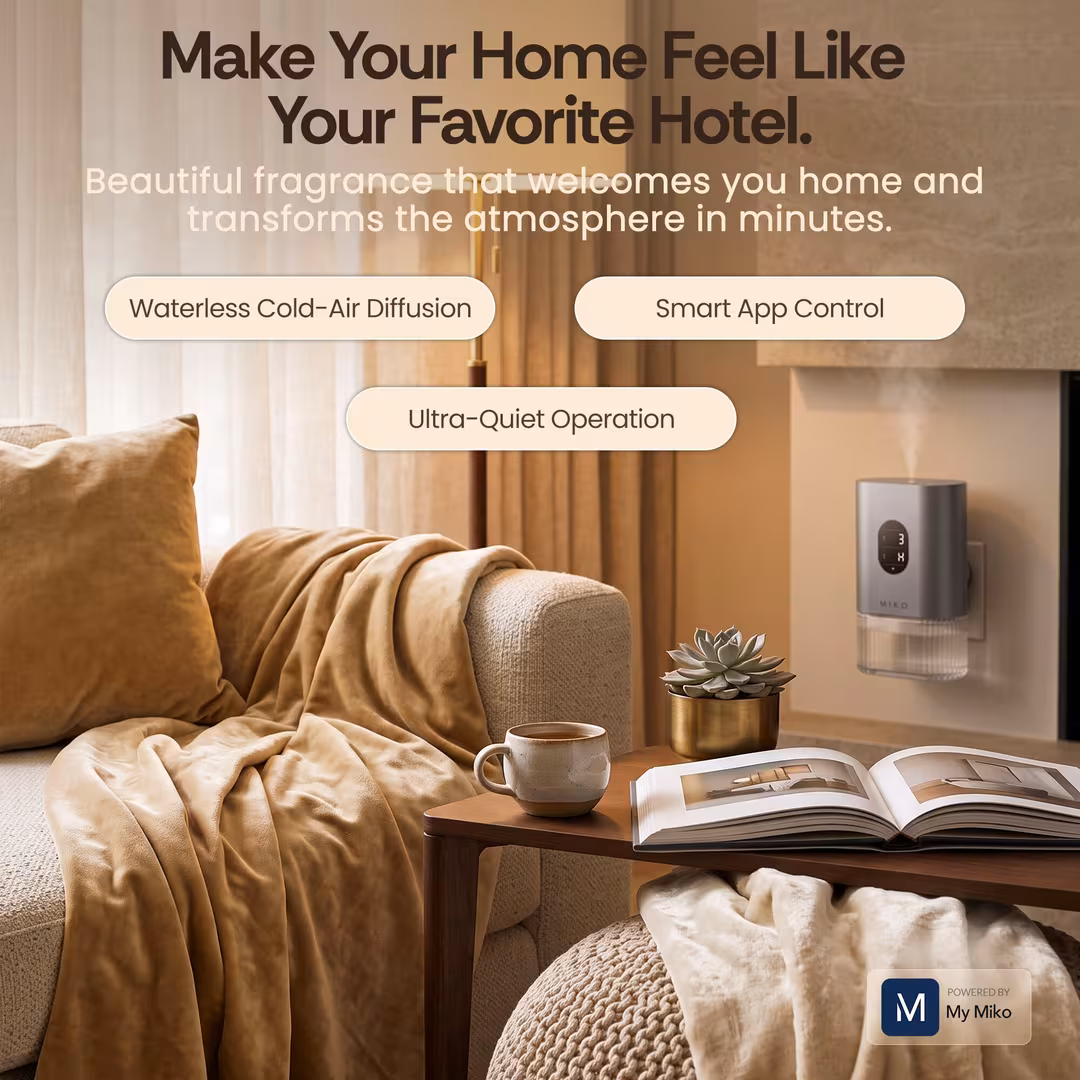 Miko  Aura Smart Waterless Aroma Diffuser with Essential Oils