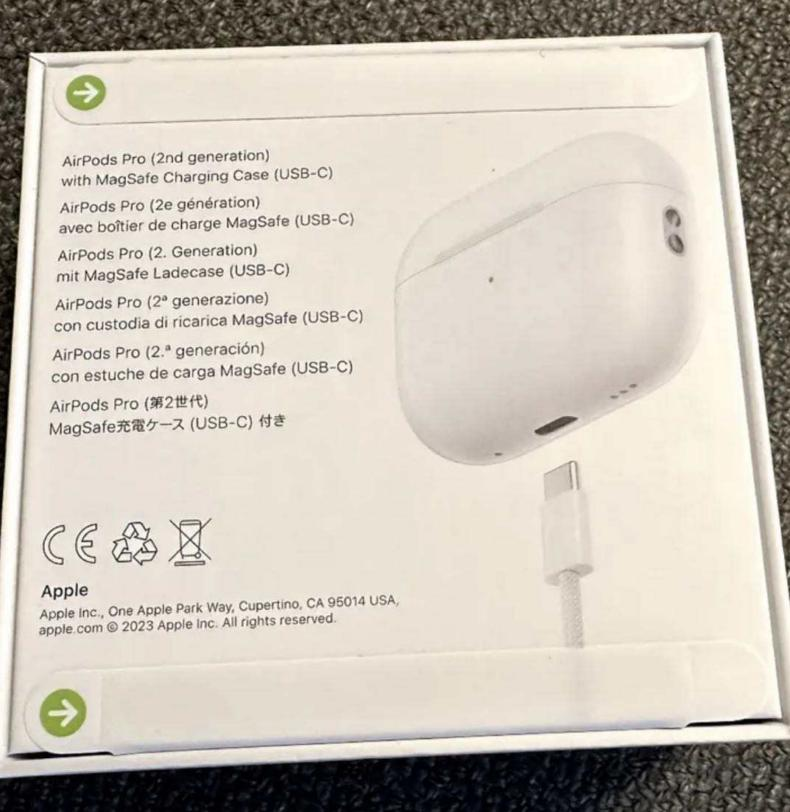 Apple AirPods Pro 2 ANC 1:1 High Quality Replica Wireless Earbuds, Type-C Port, Active Noise Cancelling, Valid Serial Number