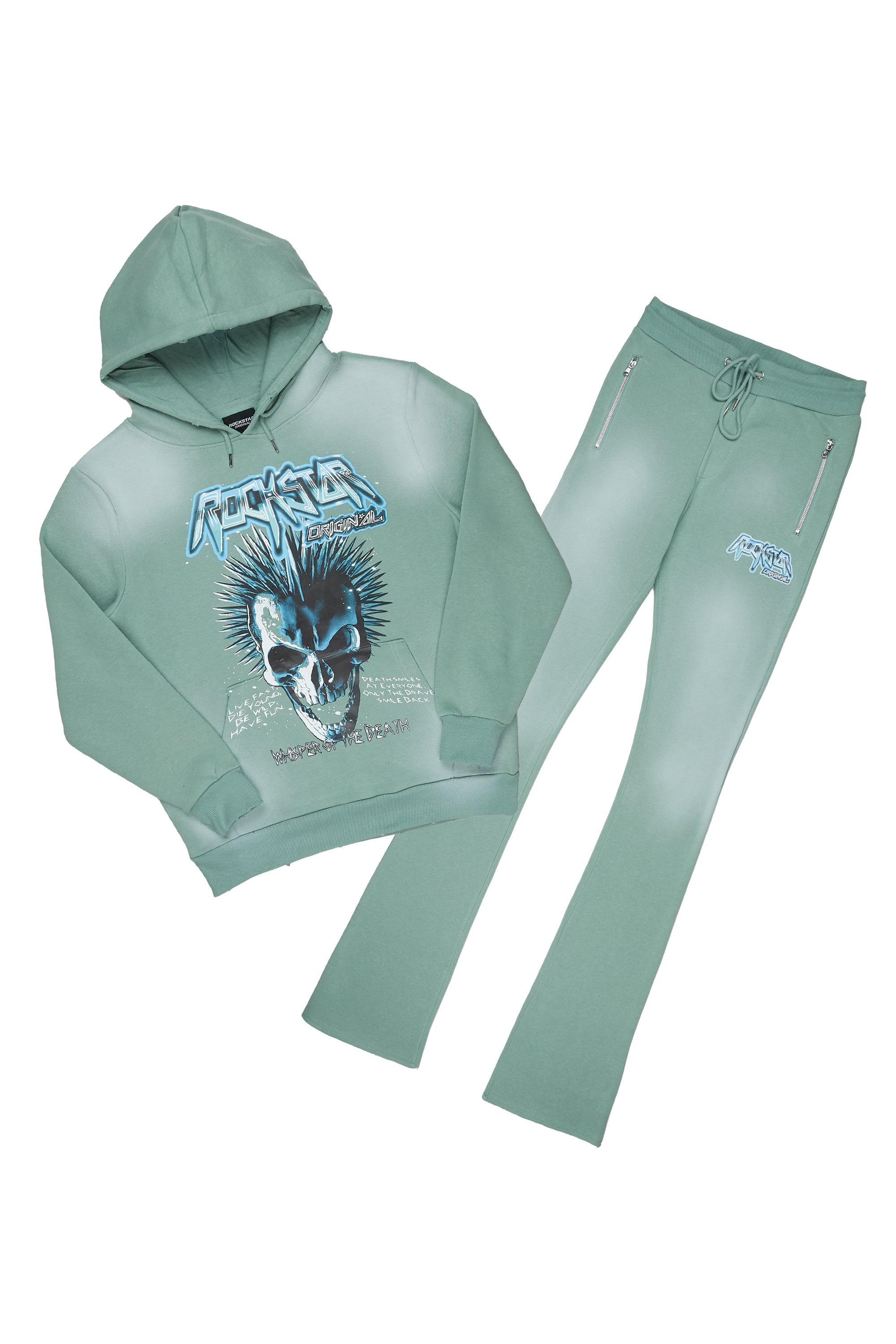 Obern Sage Graphic Hoodie/Stacked Flare Pant Track Set