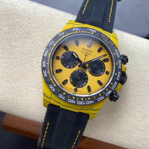 ROLEX Watch Daytona 40mm Yellow Black Fiber Woven
