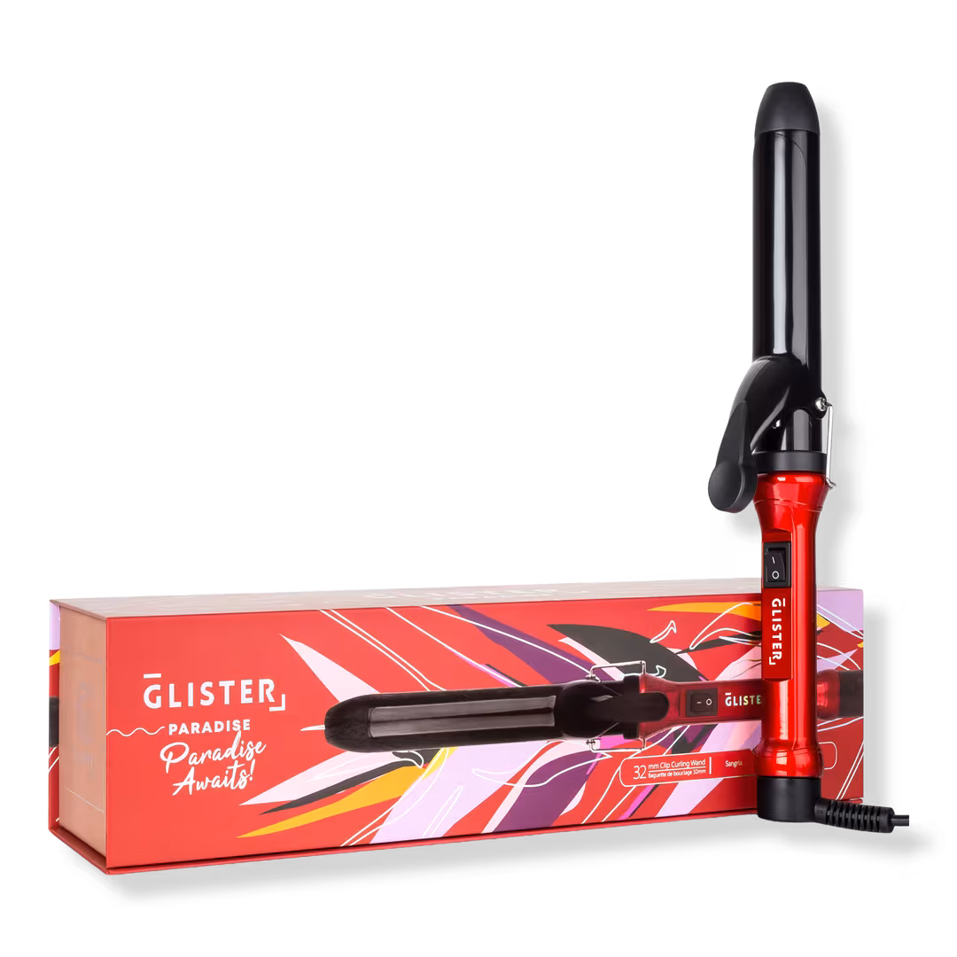 GLISTER  Paradise Tourmaline Gem Max Volume Clip Curling Wand