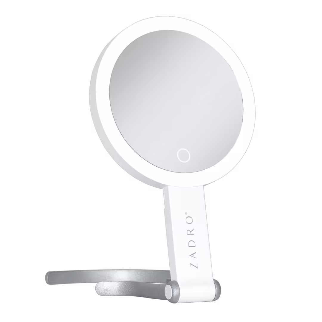 Zadro  Multi-Position LED Lighted Hand Mirror with 10X/1X