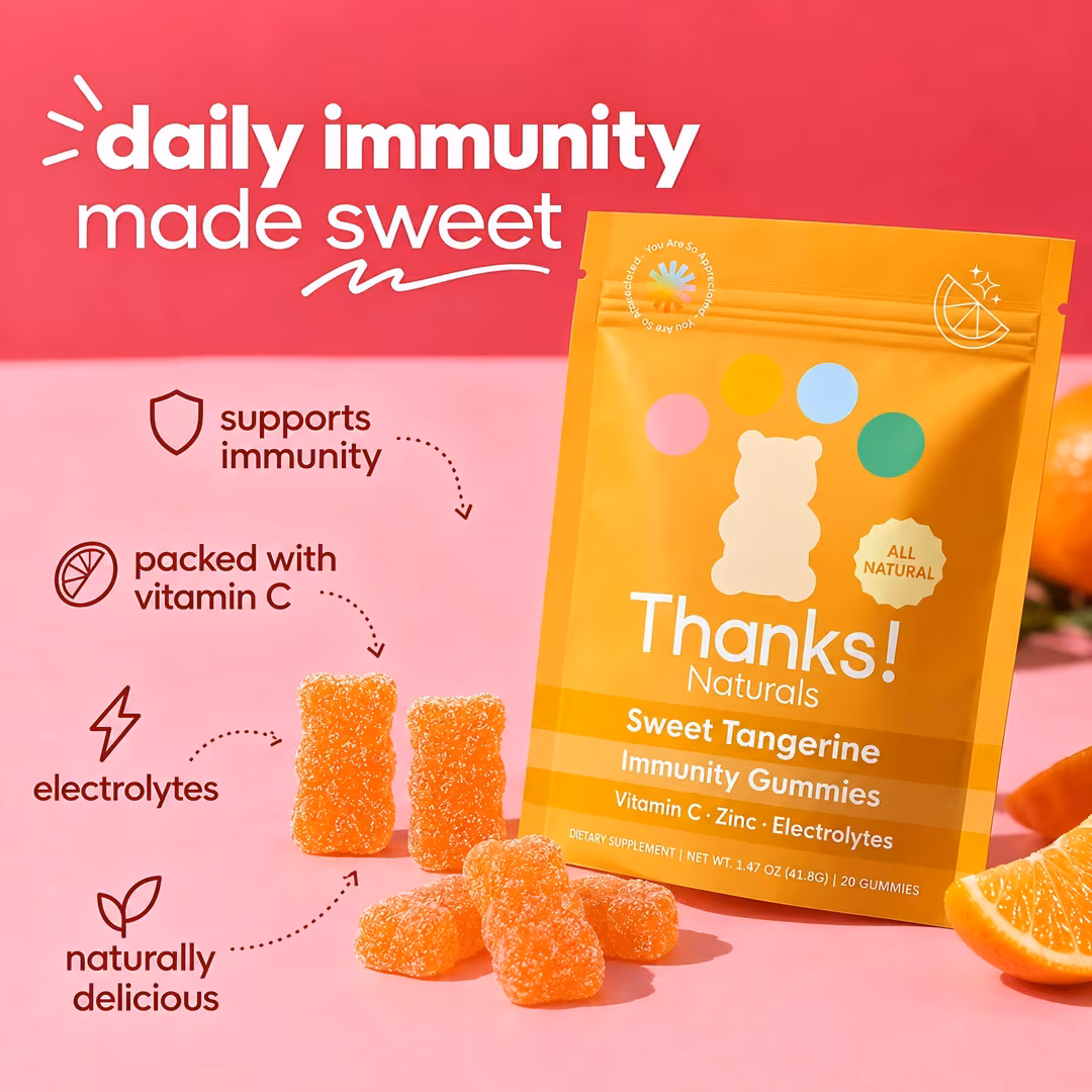 Thanks! Naturals  Sweet Tangerine Immunity Gummies