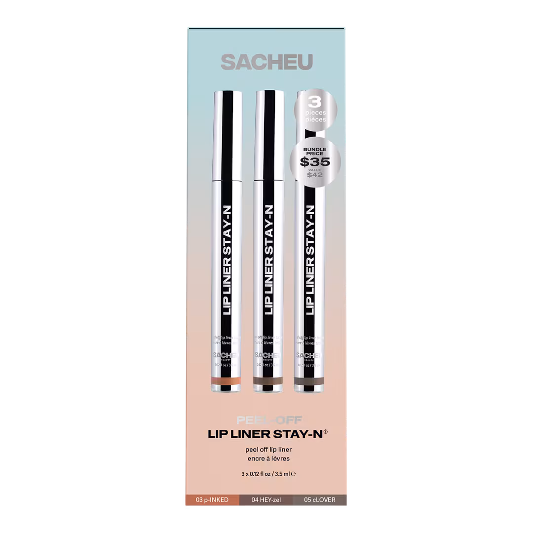 SACHEU  Peel Off Lip Liner STAY-N Bundle