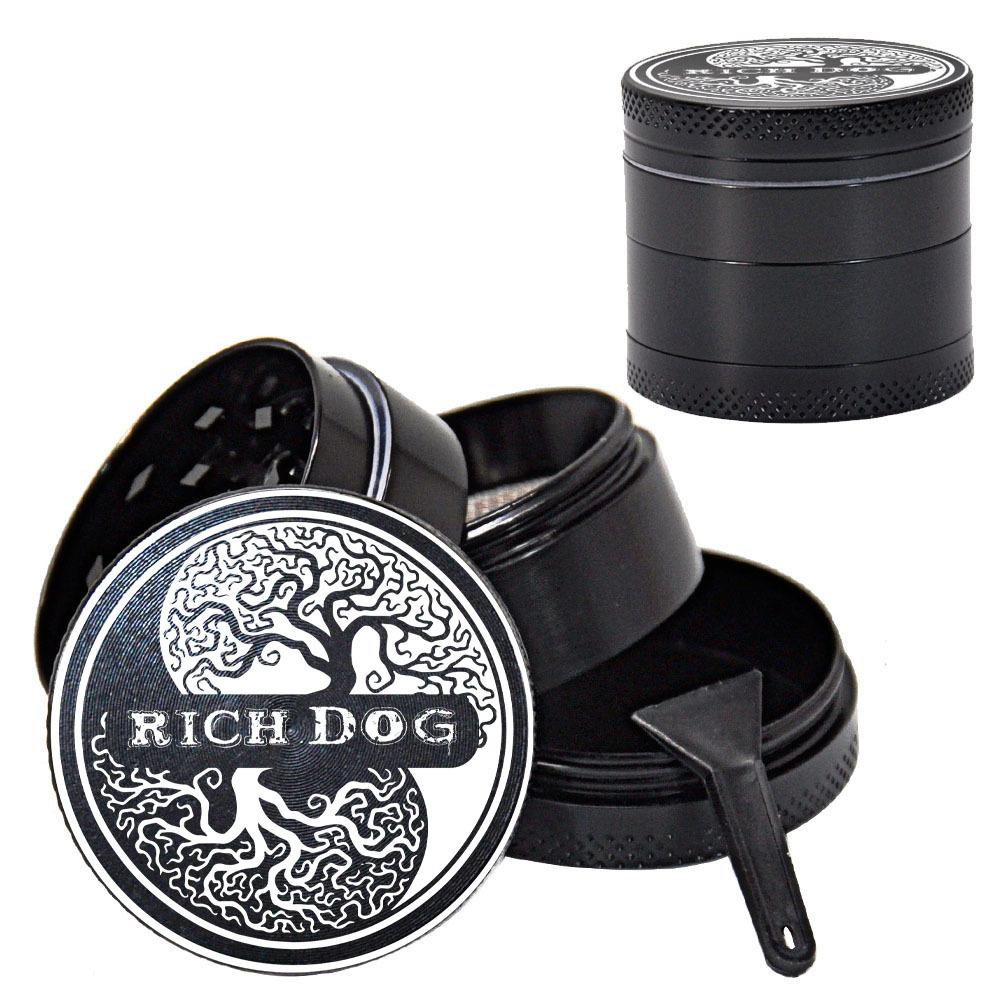 Zinc Alloy Black 4 Layer Weed Grinder
